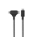 Miniatyrbild 3 av 3: Native Union ECO Belt Universal USB-C till USB-C/Lightning-kabel 1,8 m Zebra