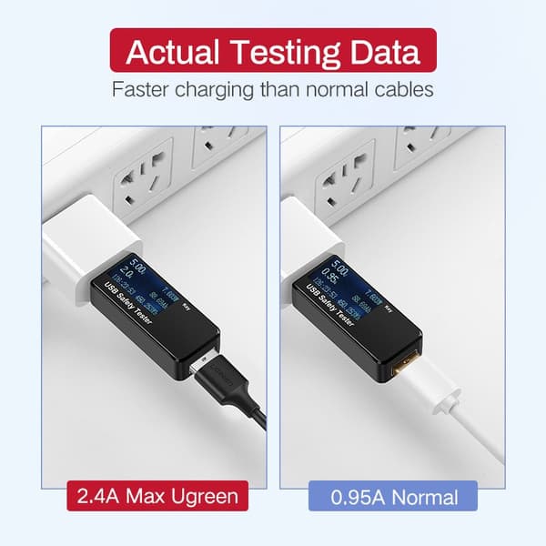 CABLU alimentare si date Ugreen, "US289", Fast Charging Data Cable pt. smartphone, USB la Micro-USB, nickel plating, PVC, 1m, negru "60136" (timbru ve