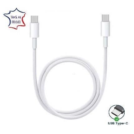 USB Typ C till Typ C-kabel - 1 meter för Blackview Tab 11 Wi-Fi Snabbladdning - Snabbladdningssynkroniseringskabel