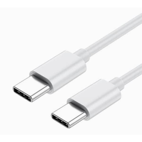 USB Typ C till Typ C-kabel - 1 meter för TCL Tab 10 Snabbladdning - Snabbladdnings-synkroniseringskabel