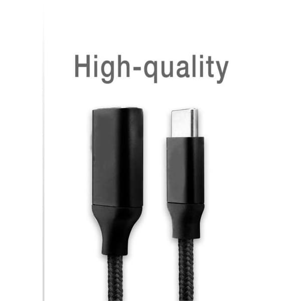 USB-C till USB-A OTG-adapterkabel för Realme 11 4G - USB C hane till USB A hona nylonflätad aluminium