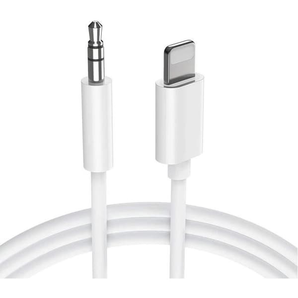 Lightning till 3,5 mm jack-adapterkabel för Apple iPhone 12 Mini Plug and Play-kabel för dina hörlurar, bilradio...