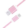 Miniatyrbild 2 av 4: Typ C-kabel för ZTE Voyage 20 Pro i nylonflätad snabb synk-dataöverföring - ROSA