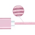 Miniatyrbild 3 av 4: Typ C-kabel för Sony Xperia 10 III Lite i nylon flätad synkroniserad snabbdataöverföring - ROSA