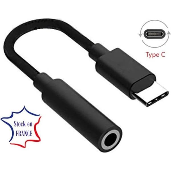 USB Type-C till 3,5 mm honkontaktadapterkabel för OnePlus Nord 2T Plug and Play för dina hörlurar, hörlurar...