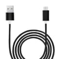 Miniatyrbild 1 av 4: Typ C-kabel för Xiaomi Redmi 12C i nylon flätad synkroniserad snabbdataöverföring - SVART