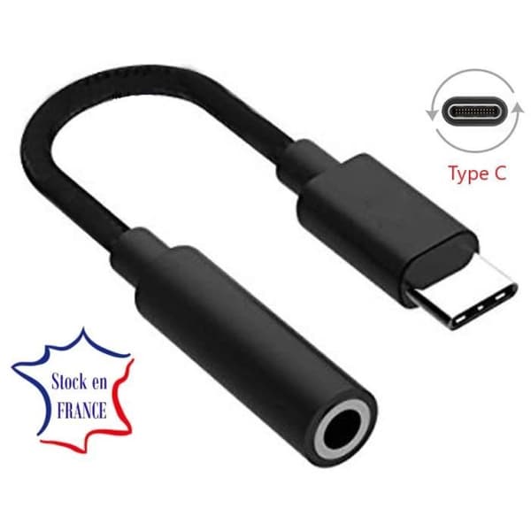 USB Type-C till 3,5 mm honkontaktadapterkabel för ZTE A41 5G Plug and Play för dina hörlurar, hörlurar...