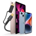 Miniatyrbild 3 av 4: USB + USB-C-kabel - SWISSTEN - Aramidgrå - 60W - 1,5 m - iPhone/iPad-kompatibel