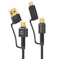 Miniatyrbild 1 av 4: USB + USB-C-kabel - SWISSTEN - Aramidgrå - 60W - 1,5 m - iPhone/iPad-kompatibel