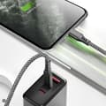 Miniatyrbild 3 av 4: Laddkabel - MOXIE - USB-C till Lightning - 2m - Flätad nylon - Kompatibel iPhone 14/13/12/11/X