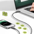 Miniatyrbild 4 av 4: Laddkabel - MOXIE - USB-C till Lightning - 2m - Flätad nylon - Kompatibel iPhone 14/13/12/11/X