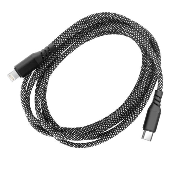 Laddkabel - MOXIE - USB-C till Lightning - 2m - Flätad nylon - Kompatibel iPhone 14/13/12/11/X