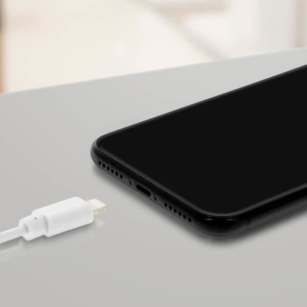 USB-kabel - AVIZAR - iPhone iPad iPod - Snabbladdning 2,0 - 1,2m - Vit