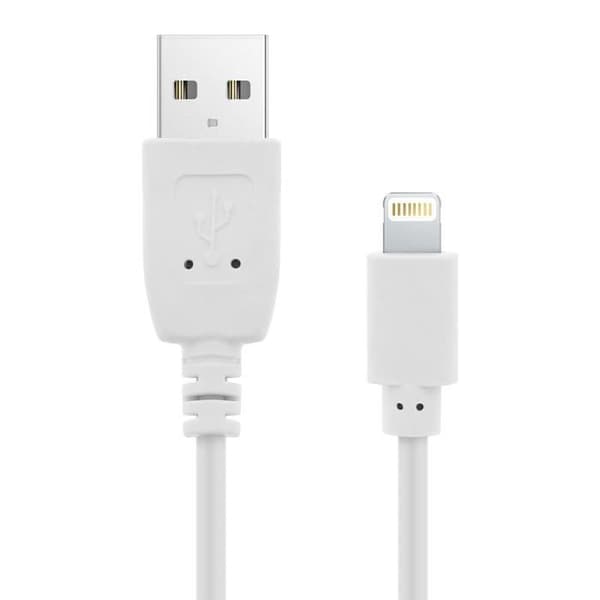 USB-kabel - AVIZAR - iPhone iPad iPod - Snabbladdning 2,0 - 1,2m - Vit