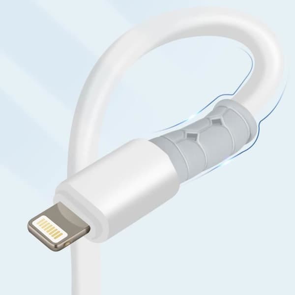 USB till Lightning-kabel - LINQ - 1,2 m - 3A snabbladdning - iPhone och iPad kompatibel - Förstärkta kontakter