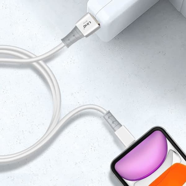 USB till Lightning-kabel - LINQ - 1,2 m - 3A snabbladdning - iPhone och iPad kompatibel - Förstärkta kontakter