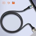 Miniatyrbild 3 av 4: USB till Lightning-kabel - LINQ - 1,2m - 3A snabbladdning - Flätad nylon - Svart