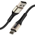 Miniatyrbild 2 av 4: USB till Lightning-kabel - LINQ - 1,2m - 3A snabbladdning - Flätad nylon - Svart