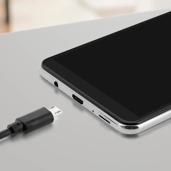 USB till mikro-USB-kabel - AVIZAR - Snabbladdning 2,0 - 1,2 m - Svart - Laddning och synkronisering