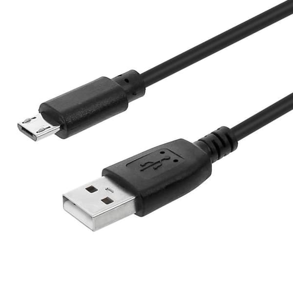 USB till mikro-USB-kabel - AVIZAR - Snabbladdning 2,0 - 1,2 m - Svart - Laddning och synkronisering