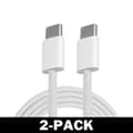Miniatyrbillede 3 af 4: Hurtigopladningskabel USB-C til USB-C Nylonflettet Hvid 1M