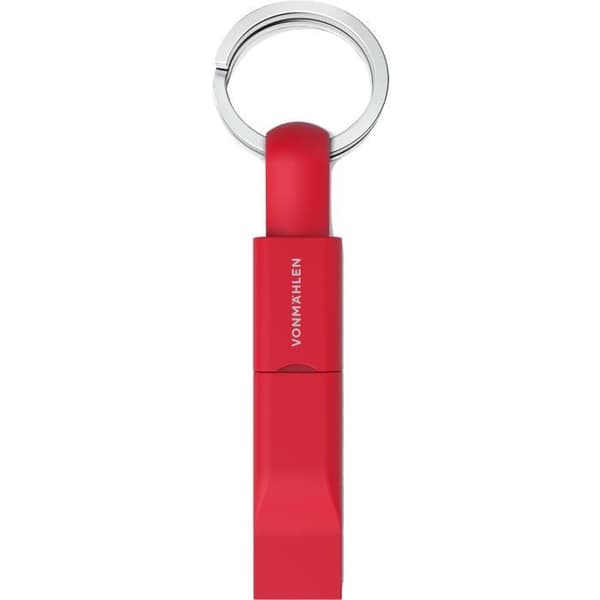 Nyckelringkabel 5 i 1 High Five® 2.4A Red Allroundo®