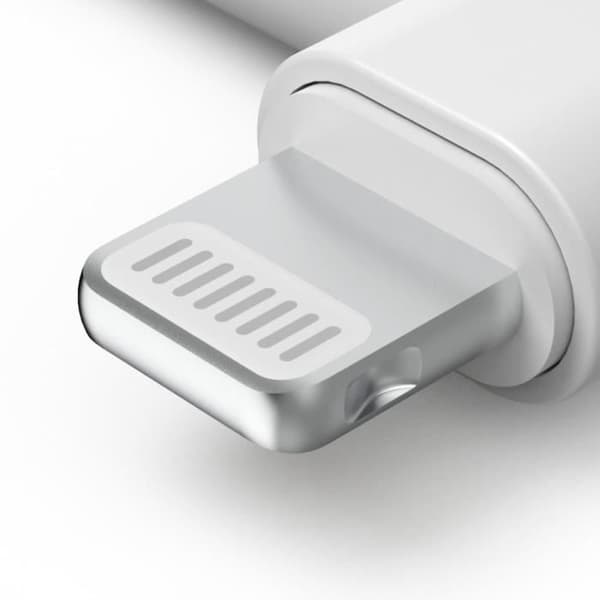 90° Lightning - 3,5 mm Jack Adapter, Vit