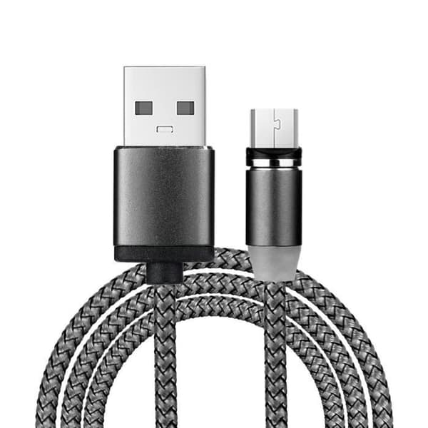LED Magnetisk Snabbladdare Magnet Nylonflätad Kabel För Android För Samsung bv585