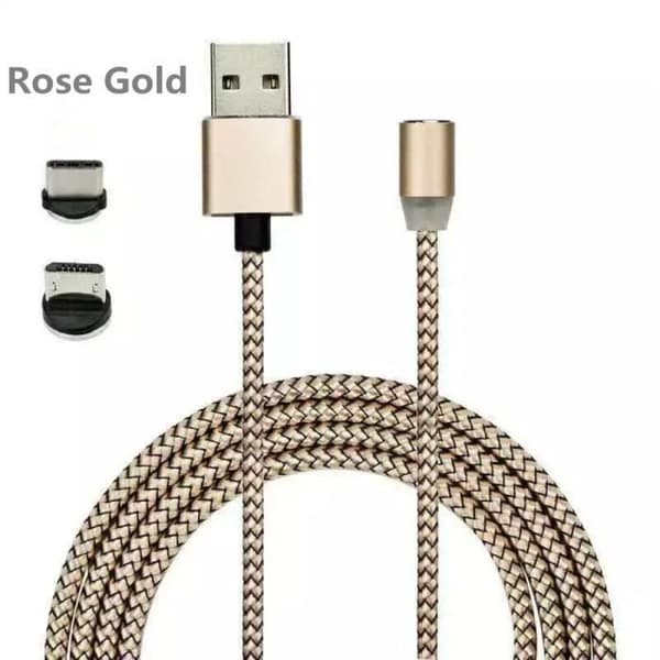 2A Magnetisk Typ C &amp; Micro USB Laddare Strömadapter för Android bv840