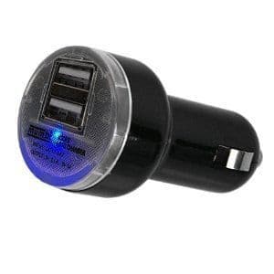 Laddare Adapter Cigarettändare dubbla USB-utgångar 2.1A /1A (12