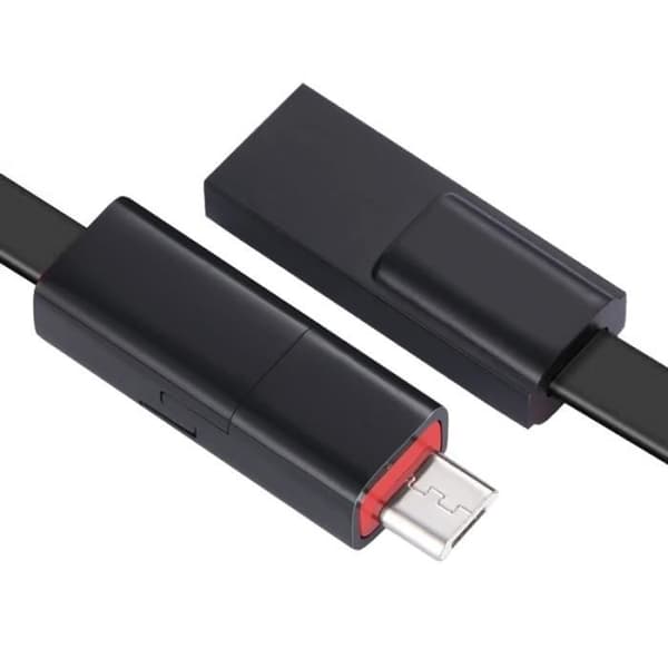 Reparerbar USB till Micro USB Laddnings- och synkroniseringsdatakabel, för Galaxy, Google, LG, Sony, Huawei, Xiaomi, - Svart