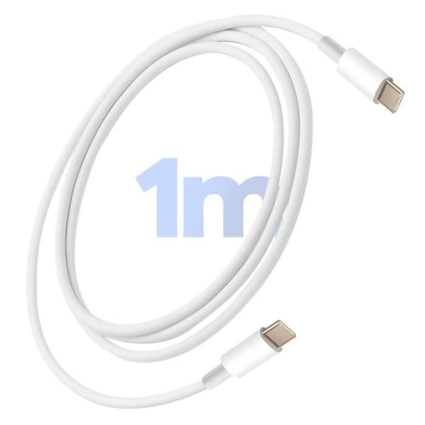 USB C till USB C-kabel Snabbladdningsdataöverföring 1m Vit