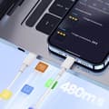Miniatyrbild 4 av 4: USB C till USB C-kabel Snabbladdningsdataöverföring 1m Vit