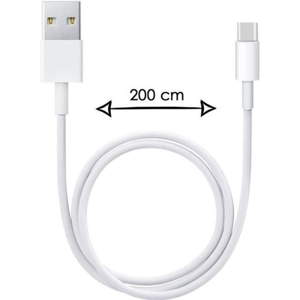 Typ C-kabel för Samsung Galaxy A40 2 meter Snabbladdning - Snabbladdning - Synkroniseringskabel Dataöverföring