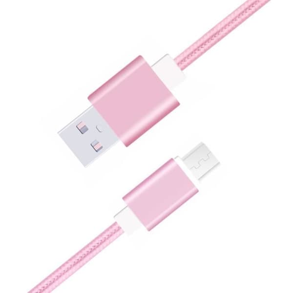 Mikro USB-kabel för Huawei Honor 9A Tål kabel i nylon 1,3 meter Kabel för snabb laddning och synkronisering av data - ROSA