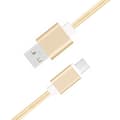 Miniatyrbild 2 av 4: Micro USB-kabel för Huawei Honor 9C Nylonflätad USB-kabel 1,3 meter snabbladdning-synkronisering-dataöverföringskabel - ELLER GULD