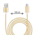Miniatyrbild 1 av 4: Micro USB-kabel för Huawei Honor 9C Nylonflätad USB-kabel 1,3 meter snabbladdning-synkronisering-dataöverföringskabel - ELLER GULD
