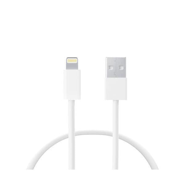 Laddnings- och datakabel - KSIX - LCL2001ALB - USB-A (M) till Lightning (M) - Vit - 1 meter