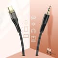 Miniatyrbild 3 av 4: USB C till 3,5 mm uttag Ljudkabel Nylonflätad 1m XO Svart