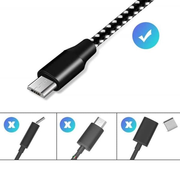 USB Typ C-kabel [paket med 3/3,5 M] Nylon snabbladdningsladdare för Samsung S9/S9plus/S8/A7 A5 A3 2017, Huawei P30/P20/P20 li