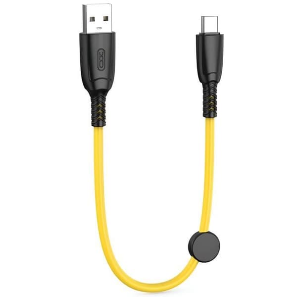 USB till USB C-kabel 6A Dataöverföring 480Mbps 25cm XO Gul