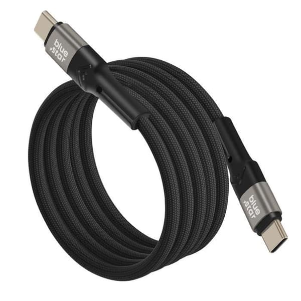 USB C-kabel - BLUESTAR - 60W modell - Längd 2m - Snabbladdning - Flätad nylon
