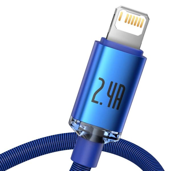 Baseus 2.4A 2M USB till IP-kabel - Blå