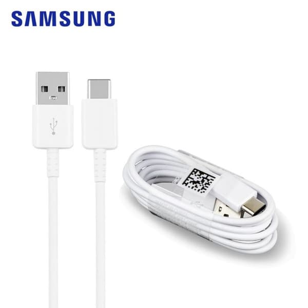 USB till USB typ C kabel Original Samsung EP-DW700CWE Vit laddning och synk
