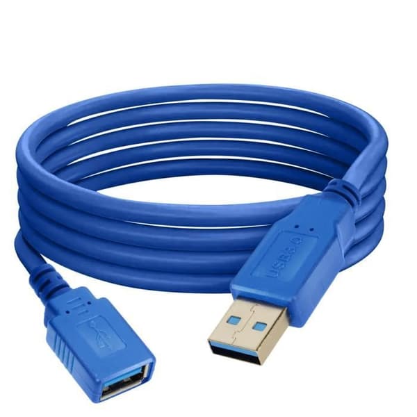USB 3.0-förlängningskabel 5 Gb/s Synkroniseringslängd 1,5 m LinQ Blue