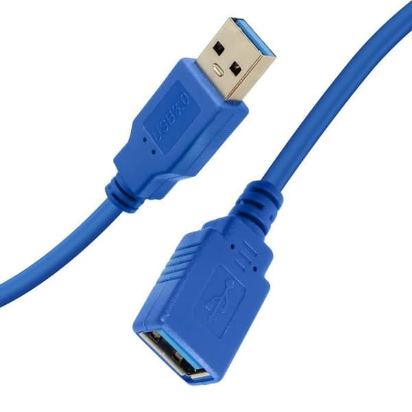 USB 3.0-förlängningskabel 5 Gb/s Synkroniseringslängd 1,5 m LinQ Blue