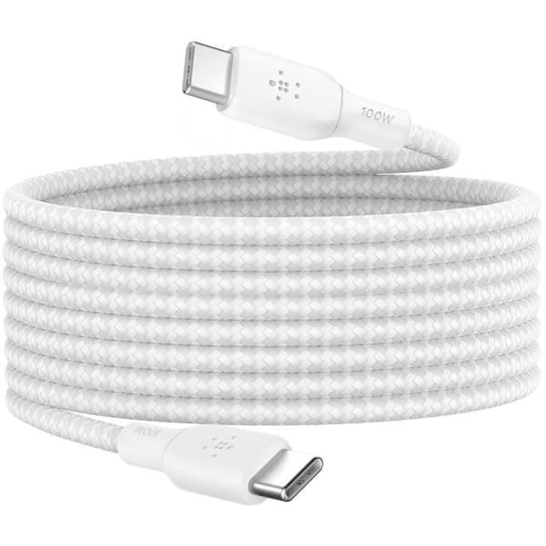 USB-C-kabel - BELKIN - BoostCharge - 100W - Flätad Nylon - 3 meter