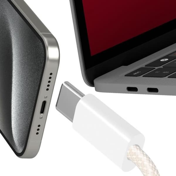 USB-C till USB-C-kabel - LinQ - 60W - 2 meter - Laddning och synkronisering - Flätad nylon