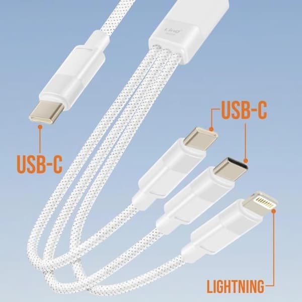 USB-C till Lightning-kabel - LINQ - 1,2 m - 60W snabbladdning - USB-C och Lightning-kompatibel