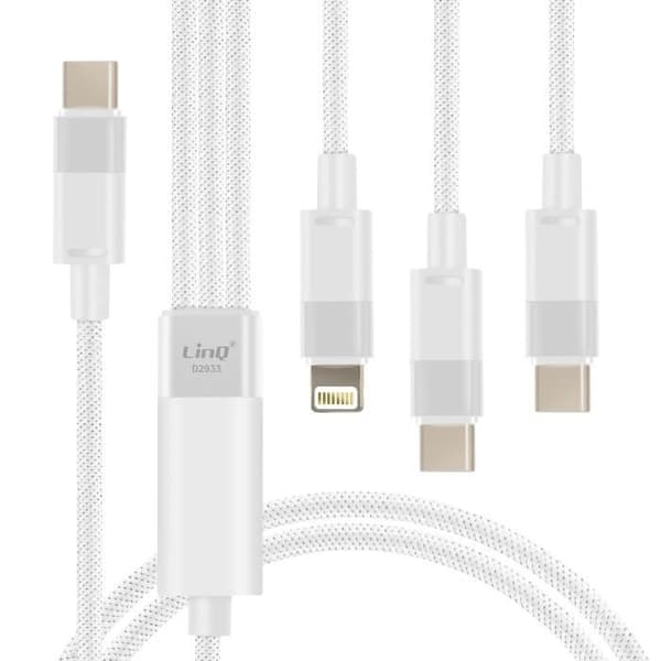 USB-C till Lightning-kabel - LINQ - 1,2 m - 60W snabbladdning - USB-C och Lightning-kompatibel